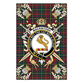 Clan MacKintosh Hunting Modern Tartan Crest Black Garden Flag - Gold Thistle HS71 Clan MacKintosh / MacIntosh Tartan Today