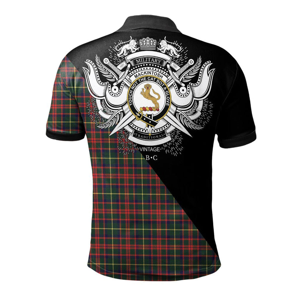 Clan MacKintosh Hunting Modern Clan - Military Polo Shirt XL15 MacKintosh Hunting Modern Tartan Tartan Polo
