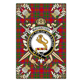 Clan MacKintosh Modern Tartan Crest Black Garden Flag - Gold Thistle AE57 Clan MacKintosh / MacIntosh Tartan Today