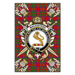 Clan MacKintosh Modern Tartan Crest Black Garden Flag - Gold Thistle AE57 Clan MacKintosh / MacIntosh Tartan Today
