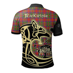 Clan MacKintosh Modern Tartan Polo Shirt Viking Wolf TR86 MacKintosh Modern Tartan Tartan Polo