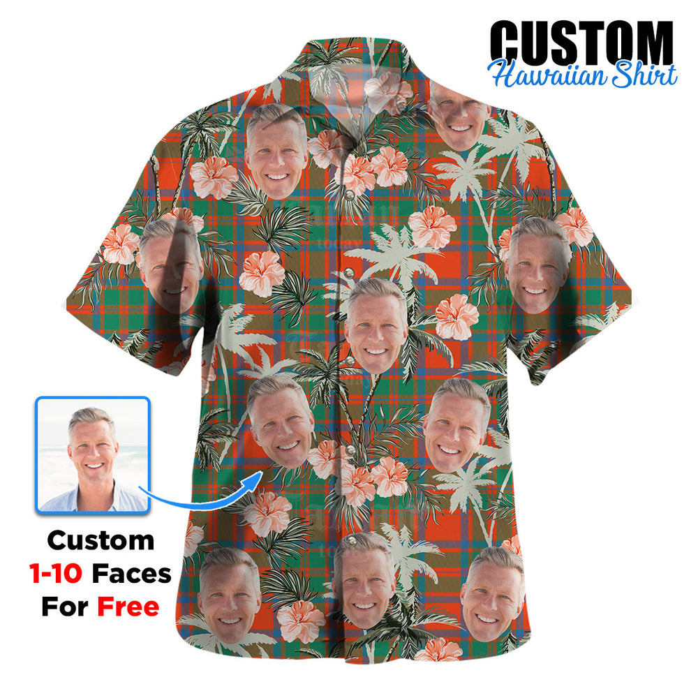 Clan MacKintosh Ancient Tartan Custom Face Hawaiian Shirt – Unisex Gift for Family Members, Summer Party BK87 MacKintosh Ancient Tartan Tartan Hawaii Shirt