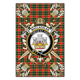 Clan MacLachlan Hunting Modern Tartan Crest Black Garden Flag - Gold Thistle HW17 Clan Garden Tartan Today