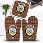 Clan MacLachlan Hunting Modern Tartan Crest Oven Mitt And Pot Holder (2 Oven Mitts + 1 Pot Holder) ON85 Clan Borthwick Tartan Today
