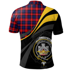 Clan MacLachlan Modern Tartan Polo Shirt - Royal Coat Of Arms Style GQ74 MacLachlan Modern Tartan Tartan Polo