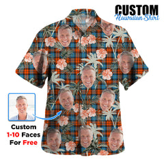 Clan MacLachlan Ancient Tartan Custom Face Hawaiian Shirt – Unisex Gift for Family Members, Summer Party VW12 MacLachlan Ancient Tartan Tartan Hawaii Shirt
