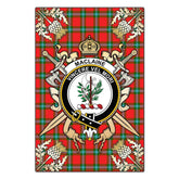 Clan MacLaine of Loch Buie Tartan Crest Black Garden Flag - Gold Thistle AG48 Clan Garden Tartan Today