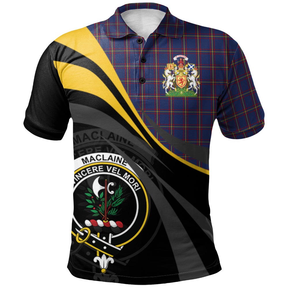 Clan MacLaine of Lochbuie Tartan Polo Shirt - Royal Coat Of Arms Style MV94 MacLaine of Lochbuie Tartan Tartan Polo