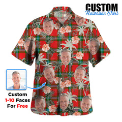 Clan MacLaine of Loch Buie Tartan Custom Face Hawaiian Shirt – Unisex Gift for Family Members, Summer Party ZW55 MacLaine of Loch Buie Tartan Tartan Hawaii Shirt