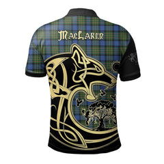 Clan MacLaren Ancient Tartan Polo Shirt Viking Wolf XA62 MacLaren Ancient Tartan Tartan Polo