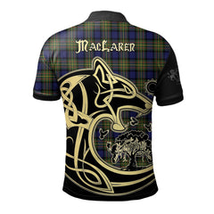 Clan MacLaren Modern Tartan Polo Shirt Viking Wolf AR65 MacLaren Modern Tartan Tartan Polo