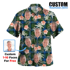 Clan MacLaren Ancient Tartan Custom Face Hawaiian Shirt – Unisex Gift for Family Members, Summer Party FA75 MacLaren Ancient Tartan Tartan Hawaii Shirt