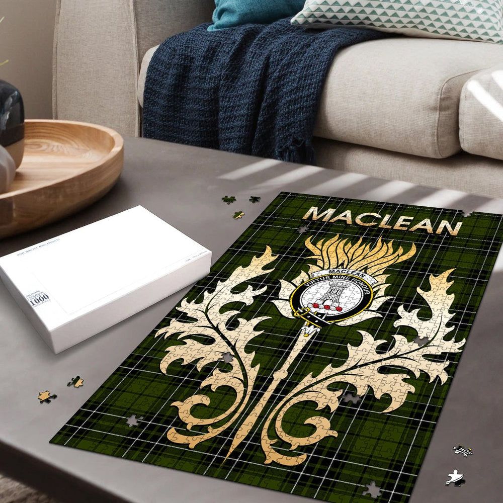 Clan MacLean Hunting Tartan Crest Thistle Jigsaw Puzzles Gift For Family EO52 Clan Borthwick Tartan Today