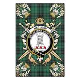 Clan MacLean Hunting Ancient Tartan Crest Black Garden Flag - Gold Thistle CH15 Clan Garden Tartan Today
