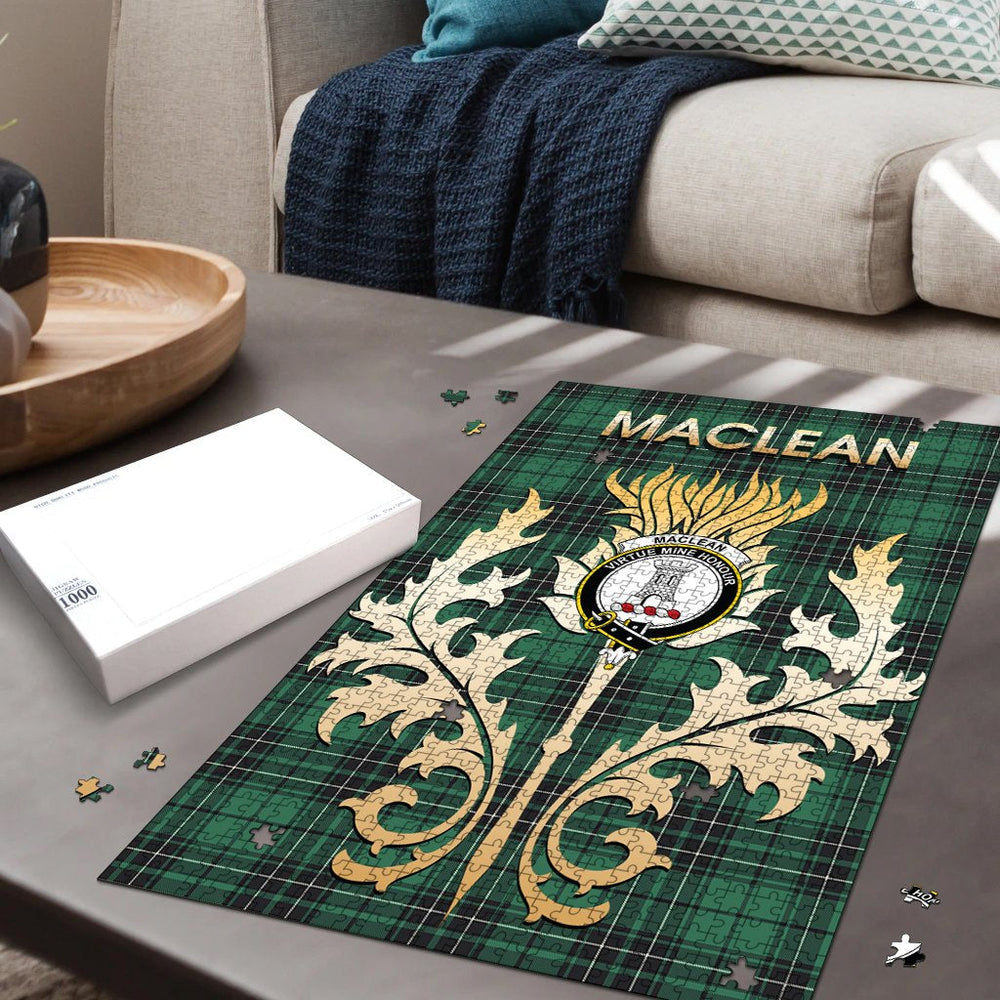 Clan MacLean Hunting Ancient Tartan Crest Thistle Jigsaw Puzzles Gift For Family PQ82 Clan Borthwick Tartan Today
