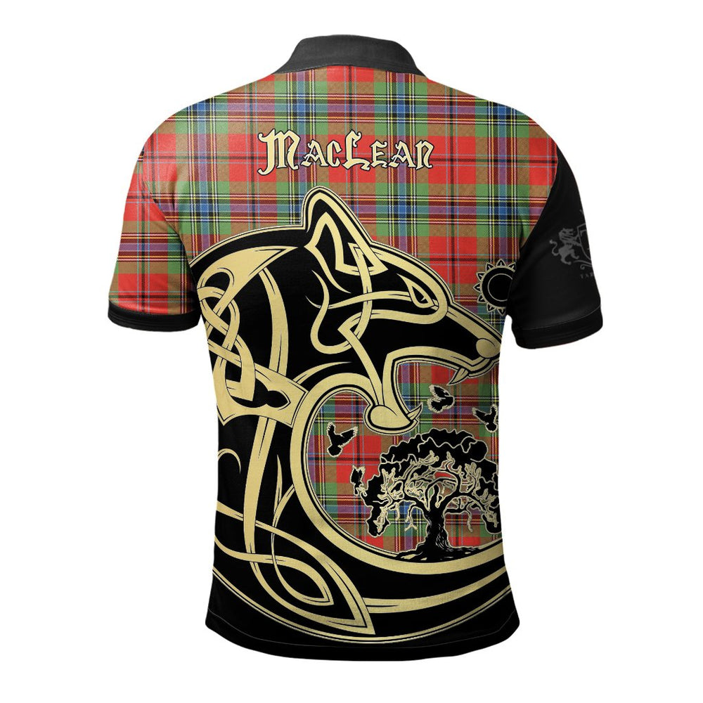 Clan MacLean of Duart Modern Tartan Polo Shirt Viking Wolf OX54 MacLean of Duart Modern Tartan Tartan Polo