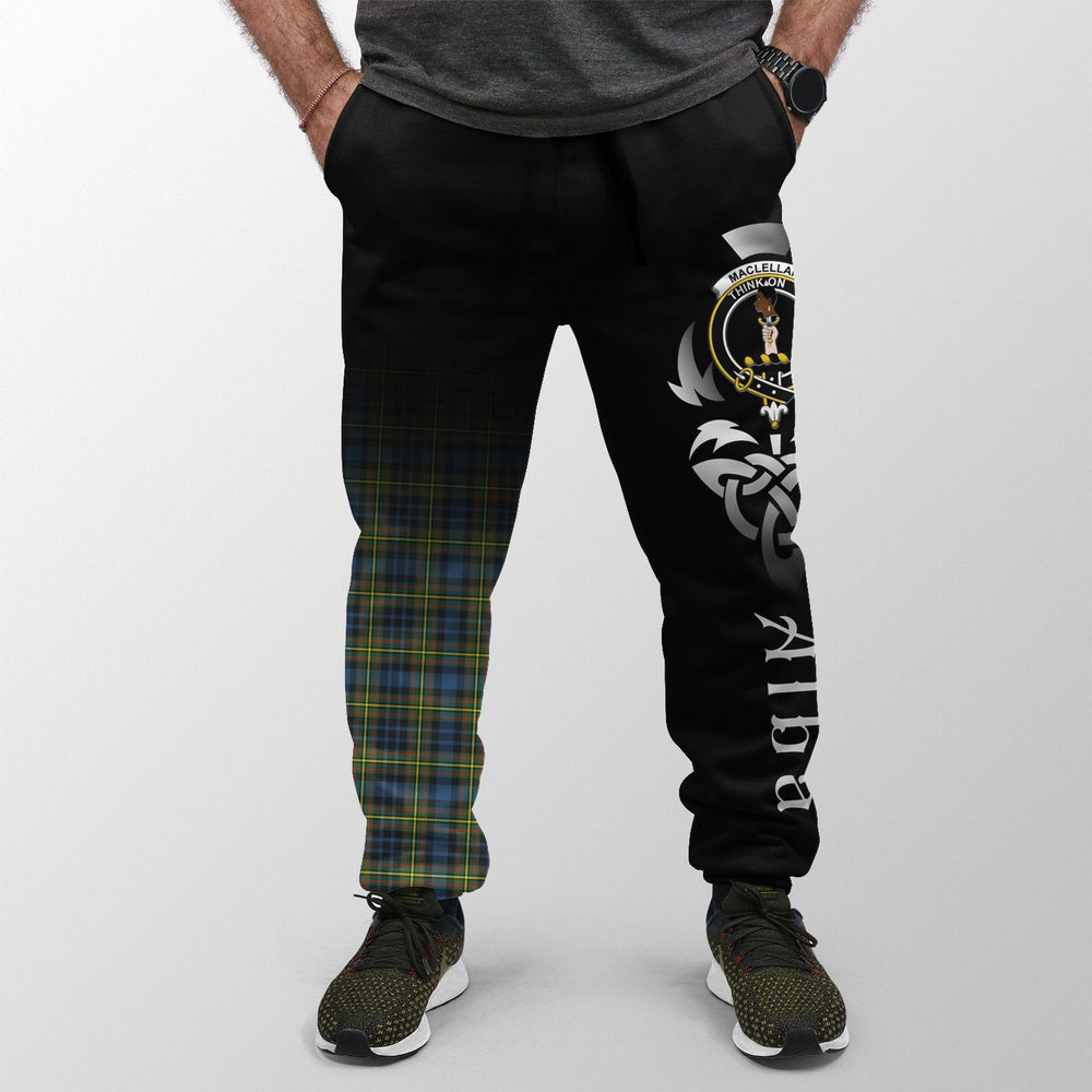 Clan MacLellan Ancient Tartan Crest Jogger Sweatpants Alba Celtic Style XR36 Tartan Today