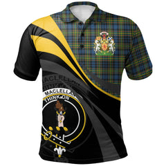 Clan MacLellan Ancient Tartan Polo Shirt - Royal Coat Of Arms Style TE46 MacLellan Ancient Tartan Tartan Polo
