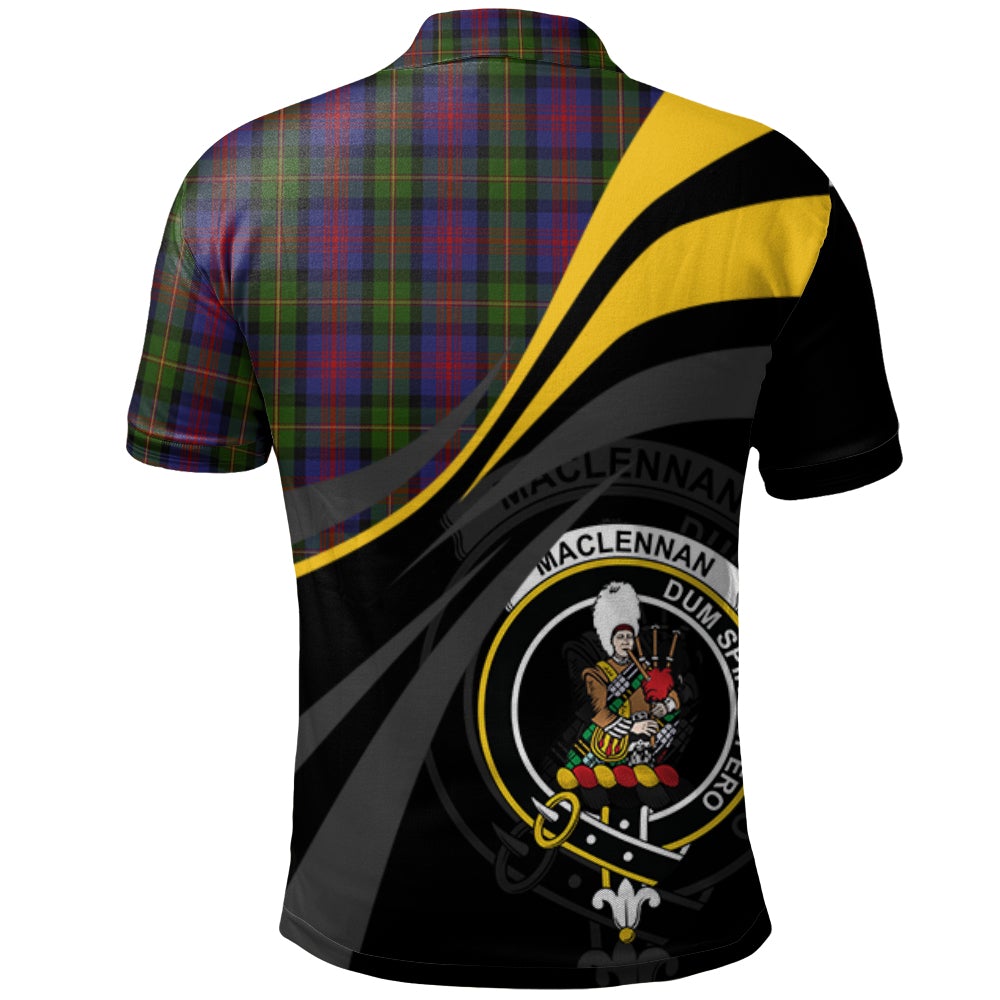 Clan MacLennan Tartan Polo Shirt - Royal Coat Of Arms Style HK54 MacLennan Tartan Tartan Polo