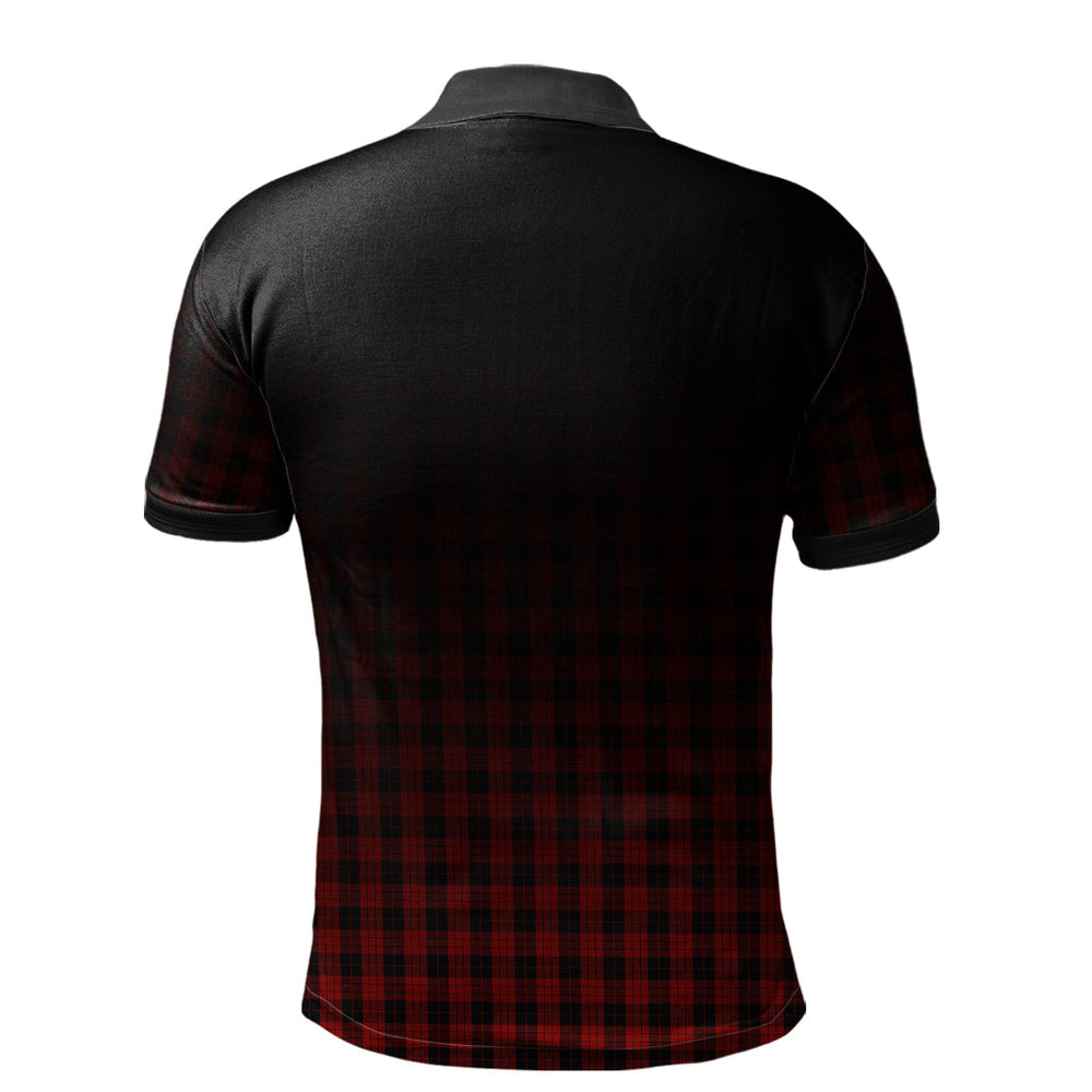 Clan MacLeod Black and Red Tartan Polo Shirt - Alba Celtic Style IR53 MacLeod Black and Red Tartan Tartan Polo