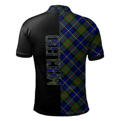 Clan MacLeod of Harris Modern Tartan Polo Shirt Half of Me - Cross Style DX30 MacLeod of Harris Modern Tartan Tartan Polo