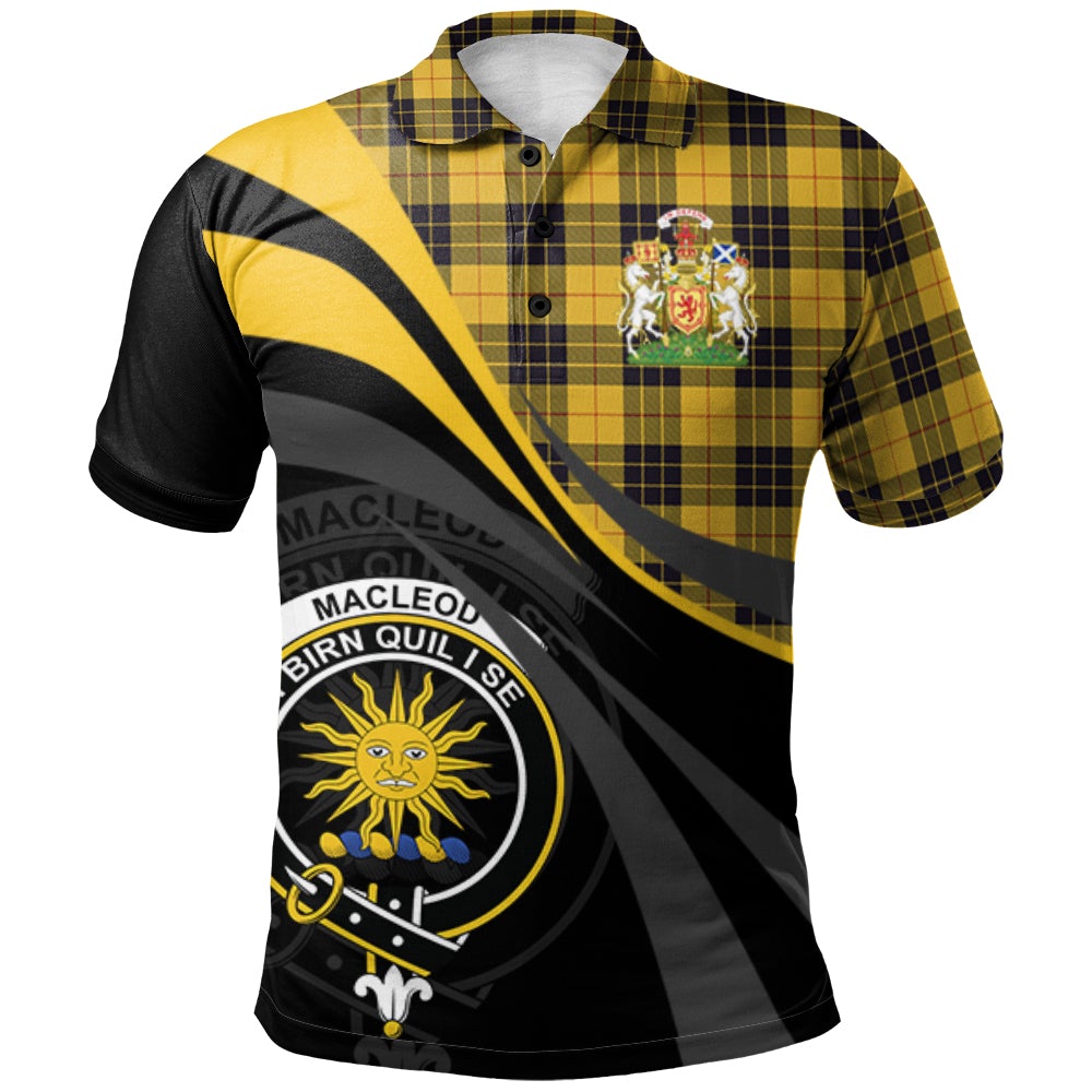 Clan MacLeod of Lewis Ancient Tartan Polo Shirt - Royal Coat Of Arms Style CJ13 MacLeod of Lewis Ancient Tartan Tartan Polo