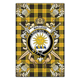 Clan MacLeod of Lewis Ancient Tartan Crest Black Garden Flag - Gold Thistle DU68 Clan Garden Tartan Today