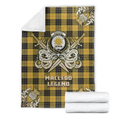 Clan MacLeod of Lewis Ancient Tartan Gold Courage Symbol Blanket TC80 Clan Hall Tartan Today