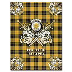 Clan MacLeod of Lewis Ancient Tartan Gold Courage Symbol Blanket TC80 Clan Hall Tartan Today