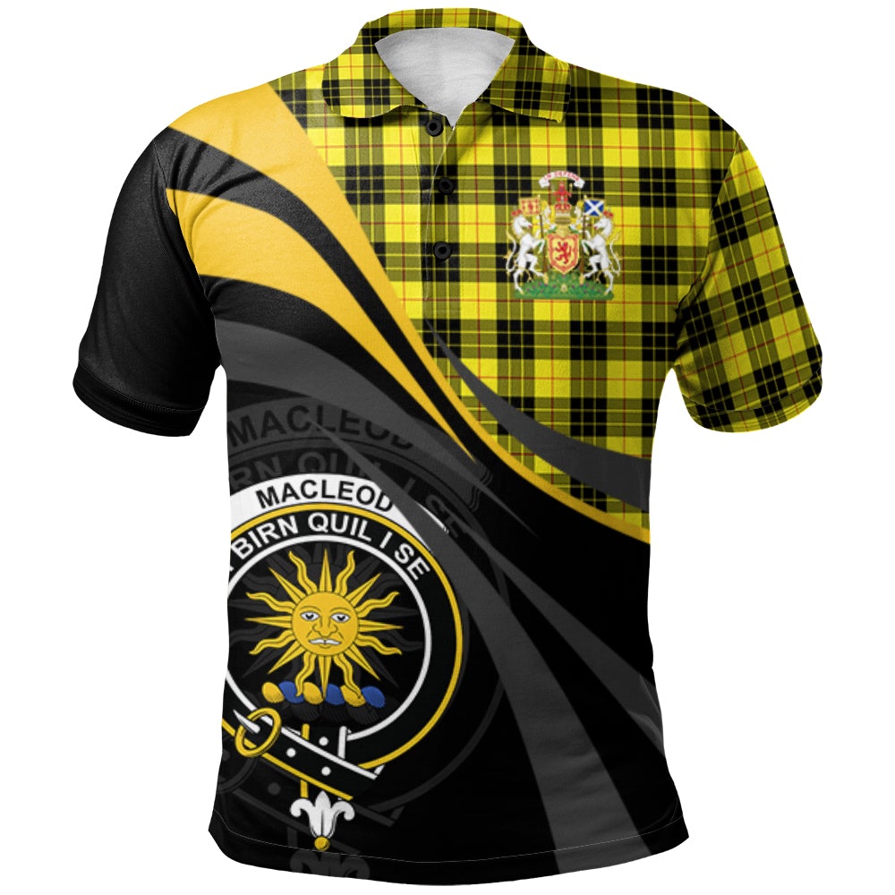 Clan MacLeod of Lewis Modern Tartan Polo Shirt - Royal Coat Of Arms Style II51 MacLeod of Lewis Modern Tartan Tartan Polo