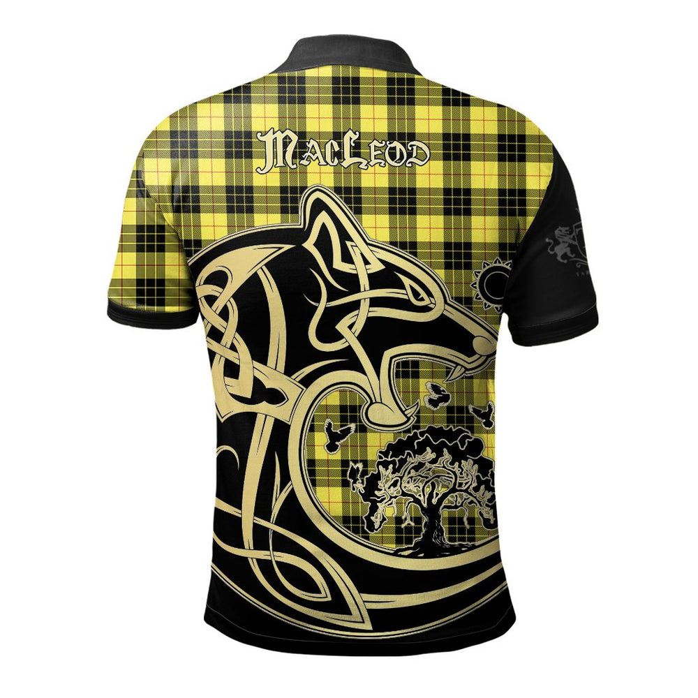 Clan MacLeod of Lewis Modern Tartan Polo Shirt Viking Wolf GY65 MacLeod of Lewis Modern Tartan Tartan Polo
