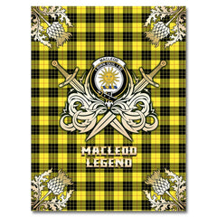 Clan MacLeod of Lewis Modern Tartan Gold Courage Symbol Blanket ES55 Clan Hall Tartan Today