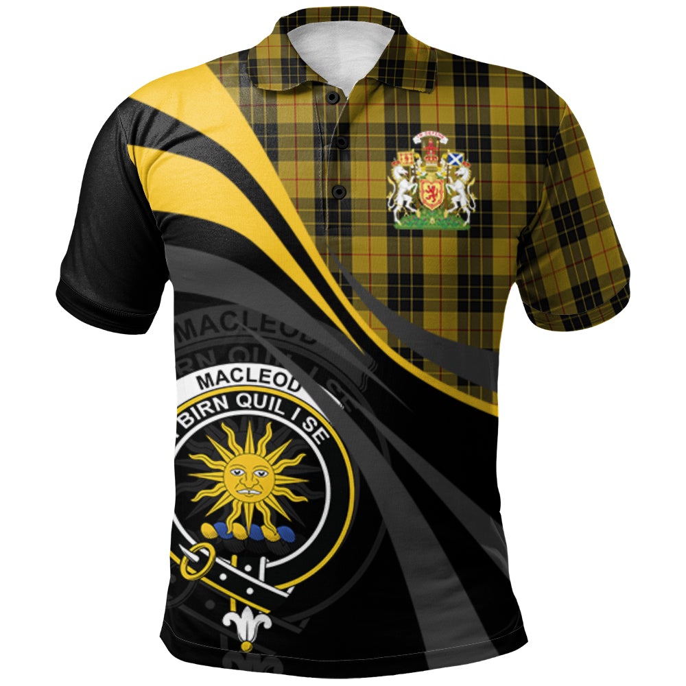 Clan MacLeod of Lewis Vestiarium Scoticum Tartan Polo Shirt - Royal Coat Of Arms Style RD21 MacLeod of Lewis Vestiarium Scoticum Tartan Tartan Polo