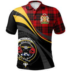 Clan MacLeod of Raasay Tartan Polo Shirt - Royal Coat Of Arms Style KY25 MacLeod of Raasay Tartan Tartan Polo