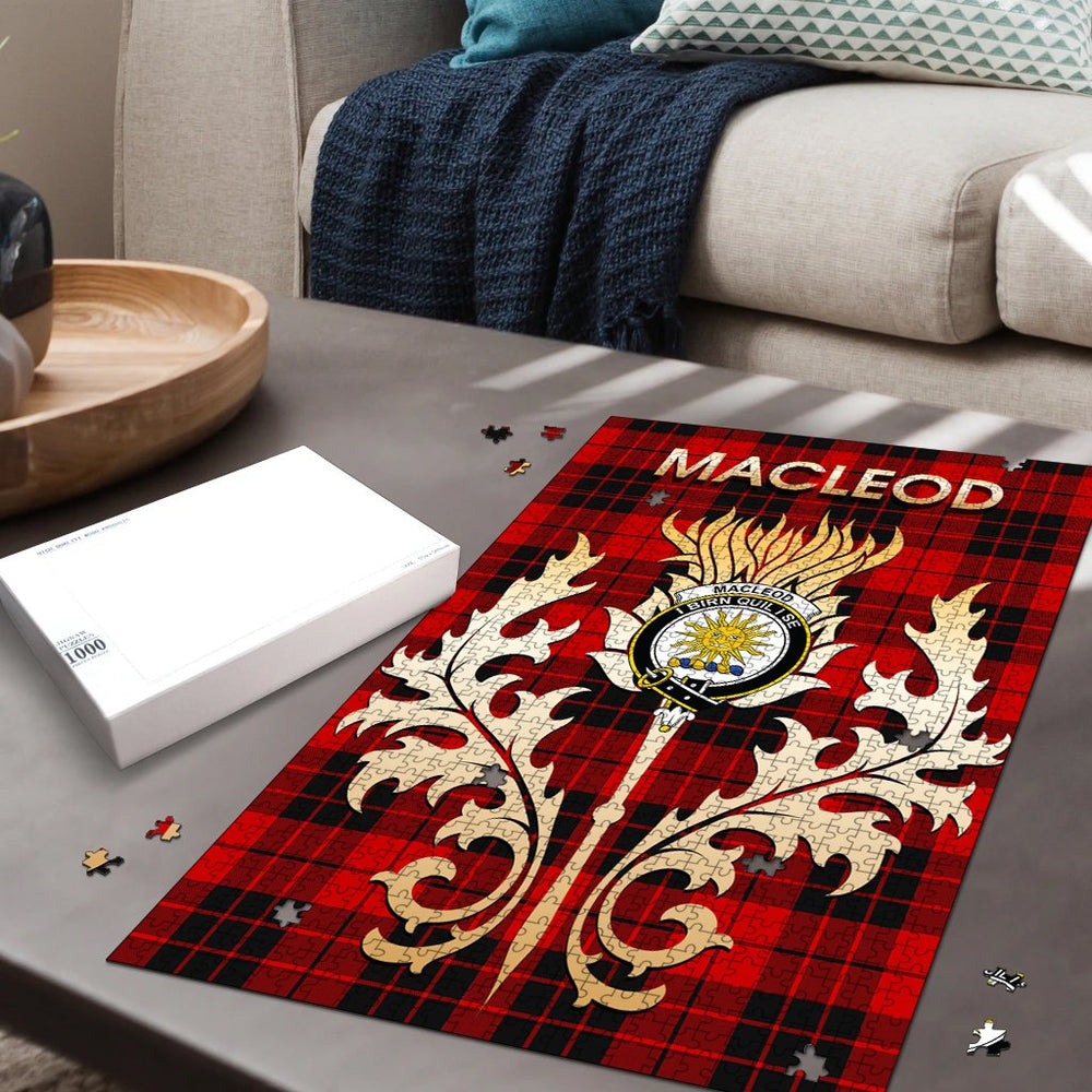 Clan MacLeod of Raasay Tartan Crest Thistle Jigsaw Puzzles Gift For Family UA84 Clan Borthwick Tartan Today