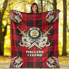 Clan MacLeod of Raasay Tartan Gold Courage Symbol Blanket ZY21 Clan Hall Tartan Today