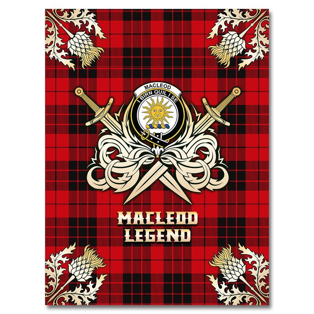 Clan MacLeod of Raasay Tartan Gold Courage Symbol Blanket ZY21 Clan Hall Tartan Today