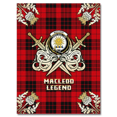 Clan MacLeod of Raasay Tartan Gold Courage Symbol Blanket ZY21 Clan Hall Tartan Today