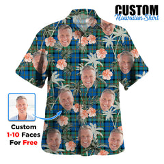 Clan MacLeod of Harris Ancient Tartan Custom Face Hawaiian Shirt – Unisex Gift for Family Members, Summer Party IZ64 MacLeod of Harris Ancient Tartan Tartan Hawaii Shirt