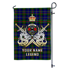 Custom Name Clan MacLeod of Harris Modern Tartan Garden Flag with Clan Crest and the Golden Sword of Courageous Legacy XM23