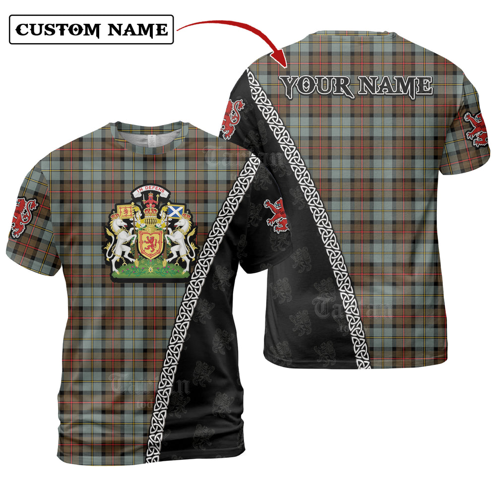 MacLeod of Harris Weathered Tartan Shirt with Scotland Coat of Arms & Custom Name XD96