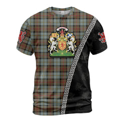 Personalized Clan MacLeod of Harris Weathered Tartan Shirt with Scotland Coat of Arms & Custom Name XD96
