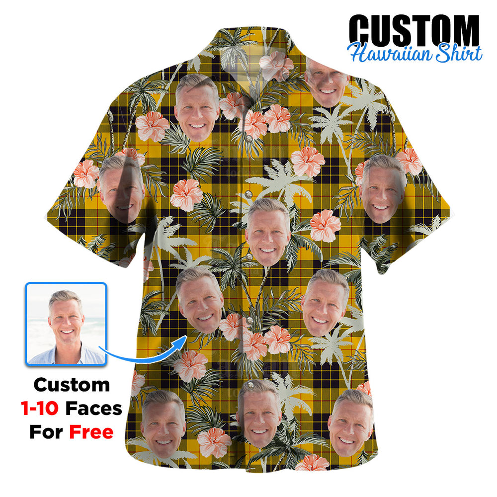 Clan MacLeod of Lewis Ancient Tartan Custom Face Hawaiian Shirt – Unisex Gift for Family Members, Summer Party CC79 MacLeod of Lewis Ancient Tartan Tartan Hawaii Shirt