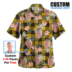 Clan MacLeod of Lewis Ancient Tartan Custom Face Hawaiian Shirt – Unisex Gift for Family Members, Summer Party CC79 MacLeod of Lewis Ancient Tartan Tartan Hawaii Shirt