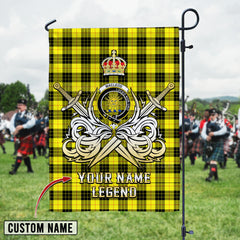 Personalized Custom Name Clan MacLeod of Lewis Modern Tartan Garden Flag with Clan Crest and the Golden Sword of Courageous Legacy AO92 - MacLeod of Lewis Modern Tartan Design, Scottish Heritage Gift