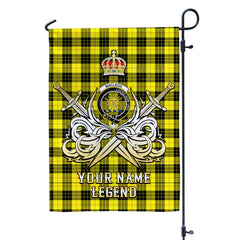 Custom Name Clan MacLeod of Lewis Modern Tartan Garden Flag with Clan Crest and the Golden Sword of Courageous Legacy AO92