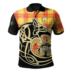 Clan MacMillan Tartan Polo Shirt Viking Wolf CP78 MacMillan Tartan Tartan Polo