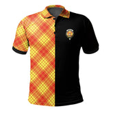 Clan MacMillan Tartan Polo Shirt Half of Me - Cross Style KE46 MacMillan Tartan Tartan Polo