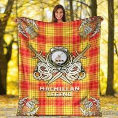 Clan MacMillan Tartan Gold Courage Symbol Blanket NI62 Clan MacMillan Tartan Today