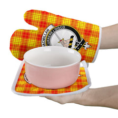 Clan MacMillan Tartan Crest Oven Mitt And Pot Holder (2 Oven Mitts + 1 Pot Holder) YB68 Clan MacMillan Tartan Today